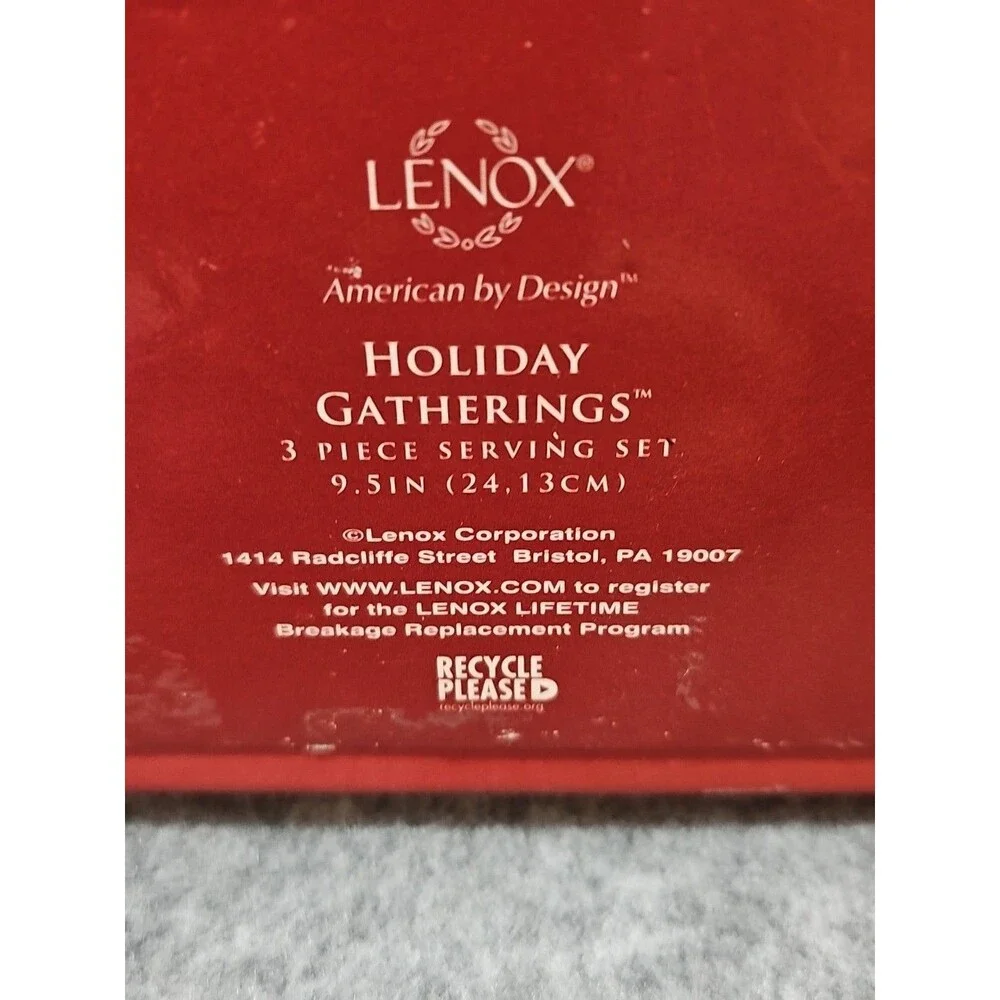 Lenox Holiday Gatherings 3-Piece Serving Set SKU 826117| 9.5” Pieces